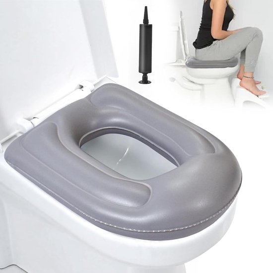 Verstelbare en Waterdichte Toiletzitting met Zuignappen, Ideaal voor Volwassenen, Ouderen en Personen met Beperkingen