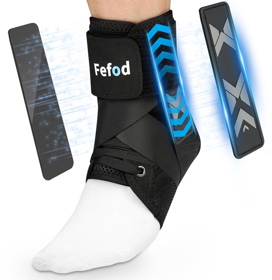 Verstelbare enkelbandage voor verstuikte enkels met 2 ondersteunende pads, ideaal voor sport en herstel, biedt optimale stabiliteit en comfort