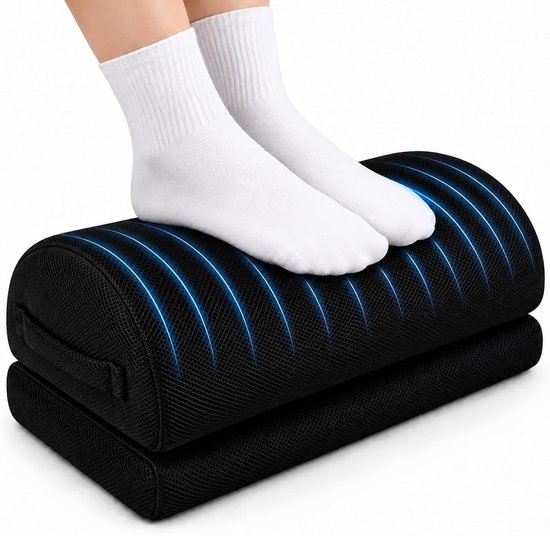 Verstelbare Ergonomische Voetsteun voor Bureau met Geheugenfoam en Comfortabele Ondersteuning voor Gezondheid en Productiviteit