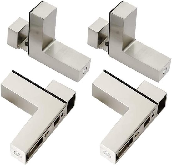 Verstelbare Glazen Planksteunen, 4 Stuks Wandbeugels voor Zwevende Planken, Geschikt voor Planken van 3-28mm Dikte, Ideaal voor Thuis en Kantoor Decoratie