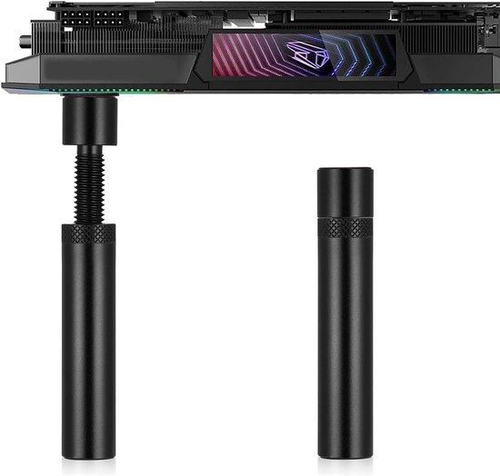 Verstelbare GPU Steun voor Grafische Kaarten, Aluminium Ondersteuning, Ideaal voor PC Behuizingen en Bescherming van Componenten