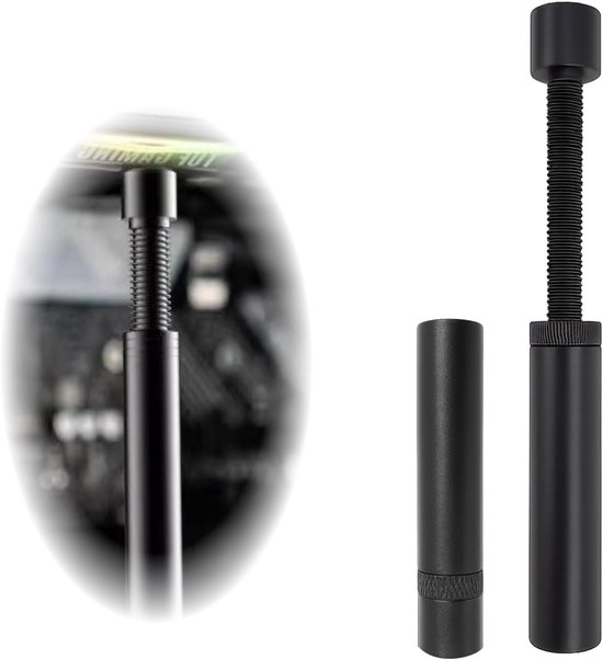 Verstelbare GPU Steun voor Grafische Kaarten, Aluminium Ondersteuning met Magnetische Basis, Stabiliteit voor PC-behuizing, Hoogte 74-120mm