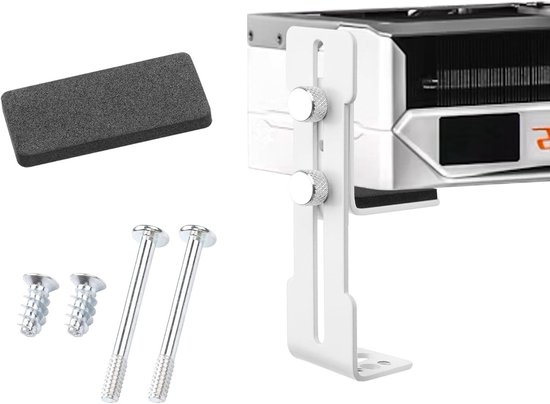 Verstelbare GPU Steun voor Grafische Kaarten, Anti-Sag Ondersteuning, Geschikt voor 6-96mm (Wit)