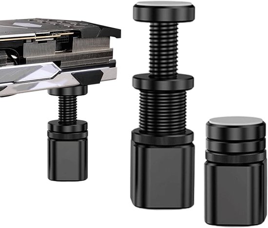 Verstelbare GPU Steun voor Grafische Kaarten met Magneten en Antislip Pads - Aluminium Ondersteuning tegen GPU Verzakkingen, Hoogte 26-50mm, Stabiele Bevestiging