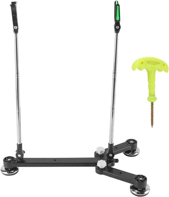 Verstelbare Hengelsteun voor Vissen - Opvouwbare Hengelhouder met Grondbevestiging en Benchmontage - Ideaal voor Sportvissen en Outdoor Activiteiten