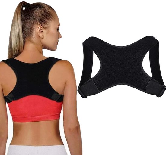 Verstelbare houdingcorrector voor mannen en vrouwen, comfortabele rugband voor verlichting van rugpijn en ergonomische rugtrainer voor betere houding en ondersteuning