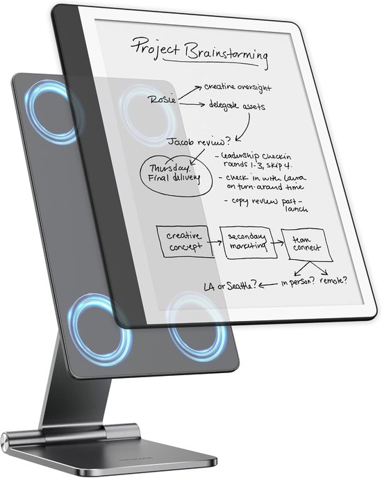 Verstelbare Magnetische Tabletstand voor Kindle Scribe 10.2 Inch - Draagbare Aluminium Houder voor Lezen en Werken, Ideaal voor Thuis en Kantoor