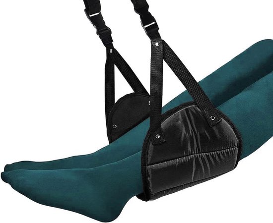 Verstelbare Memory Foam Voetsteun voor Reizen, Comfortabele Voetsteun, Ideaal voor Thuis en Op Reis, Zwart