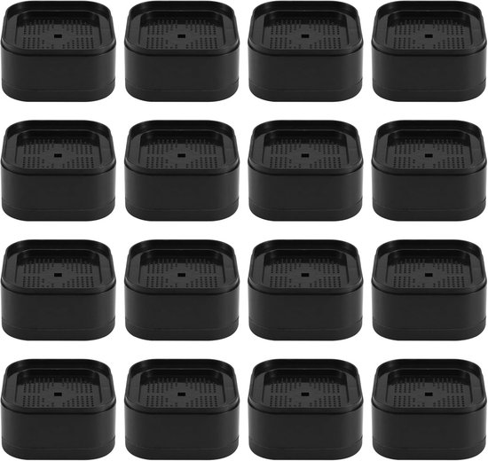 Verstelbare meubelverhogers, 3.5 cm, stapelbaar en robuust, 16 stuks, ideaal voor bedden en meubels, eenvoudig te gebruiken en duurzaam.