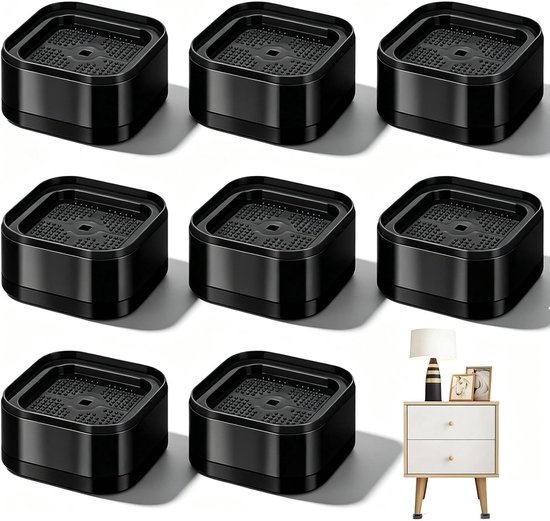 Verstelbare Meubelverhogers, 8 Stuks, 3.5 cm Hoog, Stapelbare Ondersteuning voor Meubels met een Diameter tot 5 cm
