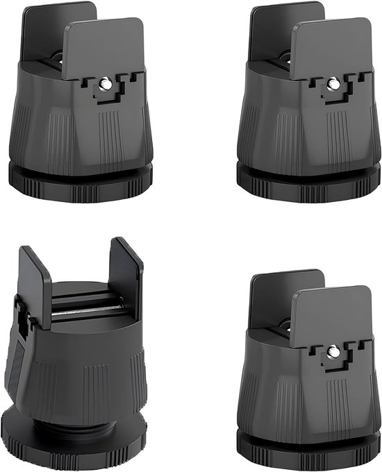 Verstelbare Meubelverhogers Set van 4 - 6cm-8cm voor Stoelen, Banken en Tafels - Ondersteuning voor Meubelpoot en Verhoogde Poten (Zwart)