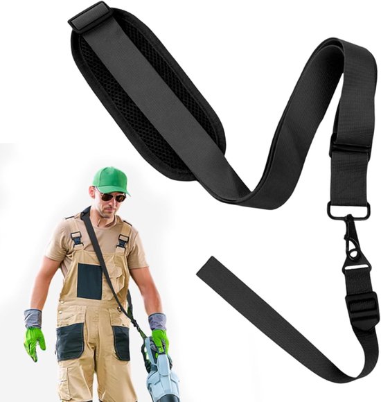 Verstelbare Nylon Schouderband met Gevoerde Schoudersteun voor Grastrimmer, Bosmaaier en Heggenscherer - Comfortabele Draagriem voor Tuinwerk
