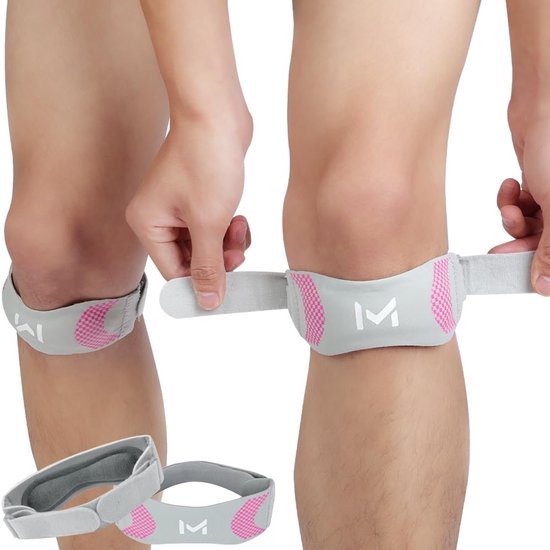 Verstelbare Patella Kniebrace voor Ondersteuning en Stabilisatie van de Patella Tendon, 2x Kniebandage voor Sport en Pijnverlichting, Geschikt voor Mannen en Vrouwen