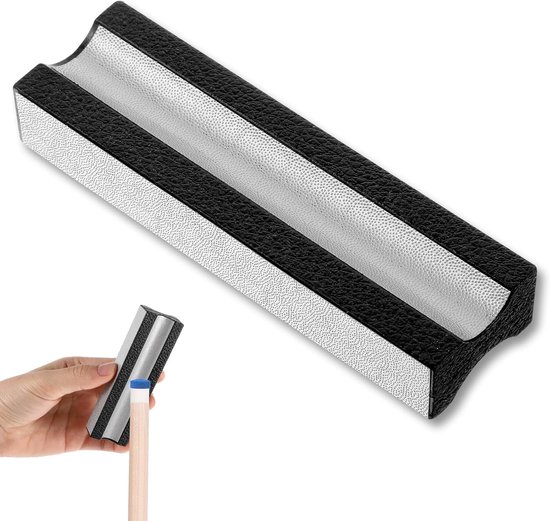Verstelbare punt voor biljartkeu, geschikt voor biljartliefhebbers, gemaakt van duurzaam roestvrij staal, zwart, een essentieel accessoire voor biljarters.