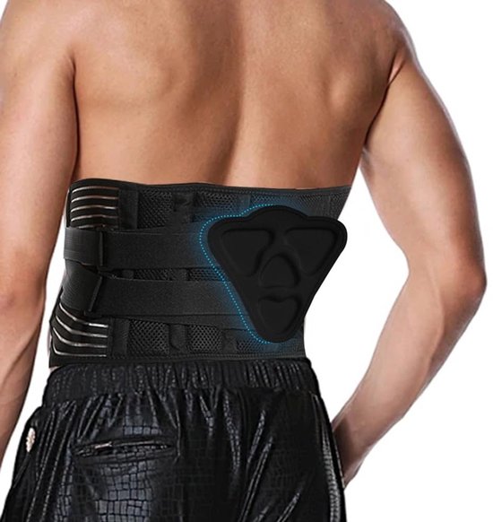 Verstelbare Rugsteunriem met 3D Pad, Ademend Ondersteunend Band voor Rugpijnverlichting, Geschikt voor Mannen en Vrouwen (XL)