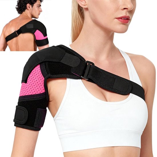 Verstelbare Schouderbandage van Neopreen voor Mannen en Vrouwen, Ondersteuning voor Blessurepreventie, Herstel en Sportblessures, Geschikt voor Links of Rechts Schouder met Comfortabele Pasvorm