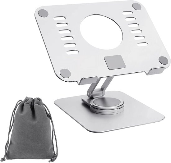 Verstelbare Tablet Houder, Vouwbare Monitorsteun met 360 Graden Rotatie, Geschikt voor Telefoons en Tablets van 4-13 Inch, Draagbare en Stabiele Beugel