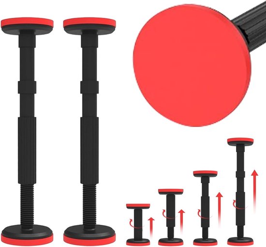 Verstelbare telescopische steunbalk voor meubels, tot 200 kg draagvermogen, hoogte 18-45 cm, set van 2, ideaal voor kasten en banken