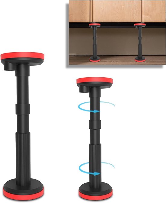 Verstelbare Telescopische Steunen, Hoogte 18-45 cm, 2 Stuks, Geschikt voor Kasten en Meubels, 200 kg Draagvermogen, Duurzaam en Praktisch