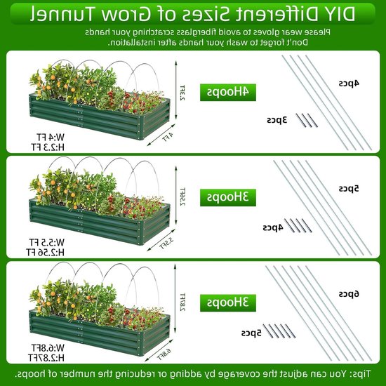 Verstelbare Tuinboog voor Netten - 18 Stuks van 38 cm - Ideaal voor Tuin tunnels, Kassen en Groentetuin Ondersteuning