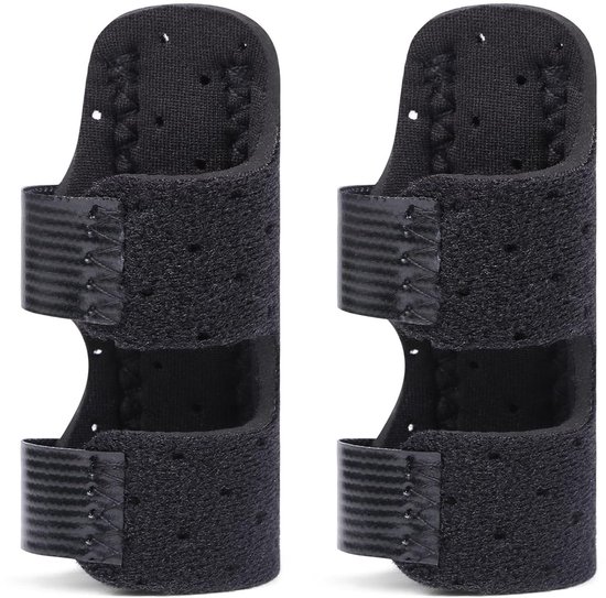 Verstelbare vinger spalken, 2 stuks met ingebouwde aluminium ondersteuning, ideaal voor triggerfinger, malletfinger en vingerfracturen, biedt pijnverlichting en optimale stabiliteit voor herstel en ondersteuning