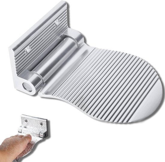 Verstelbare Voetensteun voor Douche en Badkamer, Muurbevestigd, Antislip en Ruimtebesparend in Zilver