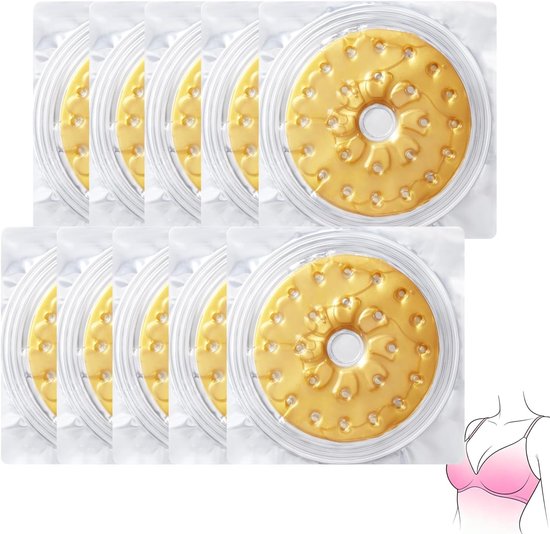 Verstevigende borstvergrotingspleisters, 10 stuks, liftende patches voor elasticiteit en natuurlijke vergroting, vermindert hangborsten en biedt optimale ondersteuning