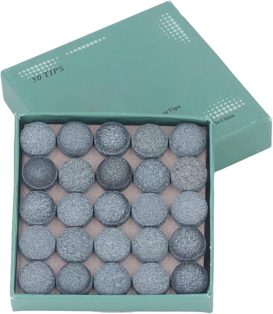 Vervangende Poolkeu Tips - 50 Stuks PU Billiard Tips voor Snooker en Biljart Accessoires (9mm)
