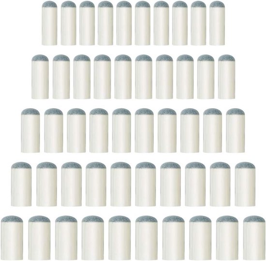 Vervangende Snooker Cue Tips, 50 Stuks Push-in Tips voor Billiard Stokken, Beschikbaar in 5 Maten 9mm-13mm