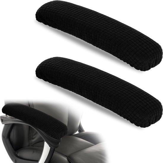 Verwijderbare Armleuningen voor Kantoorstoelen - 2 Stuks Polyester Armsteunhoezen, Machinewasbaar en Rekbaar voor Universele Kantoor- en Gamingstoelen