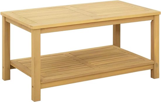VidaXL Bijzettafel Olie naturel 90 x 50 x 45 cm Massief Acaciahout