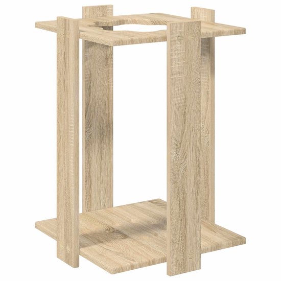 vidaXL - Biljartkeu-stand - Bewerkt - hout - 42 - x - 43 - x - 60 - cm - Sonoma - Eiken