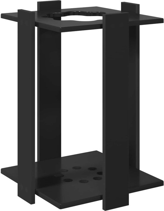 vidaXL - Biljartkeu-stand - Bewerkt - hout - 42 - x - 43 - x - 60 - cm - Zwart