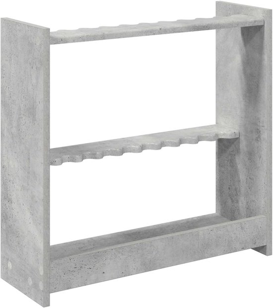 vidaXL - Biljartkeu-stand - Bewerkt - hout - 60 - x - 20 - x - 57 - cm - Betongrijs