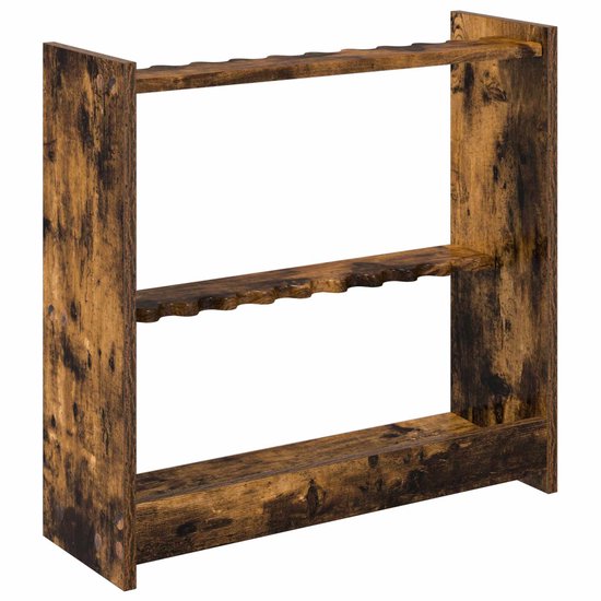 vidaXL - Biljartkeu-stand - Bewerkt - hout - 60 - x - 20 - x - 57 - cm - Gerookt - eiken