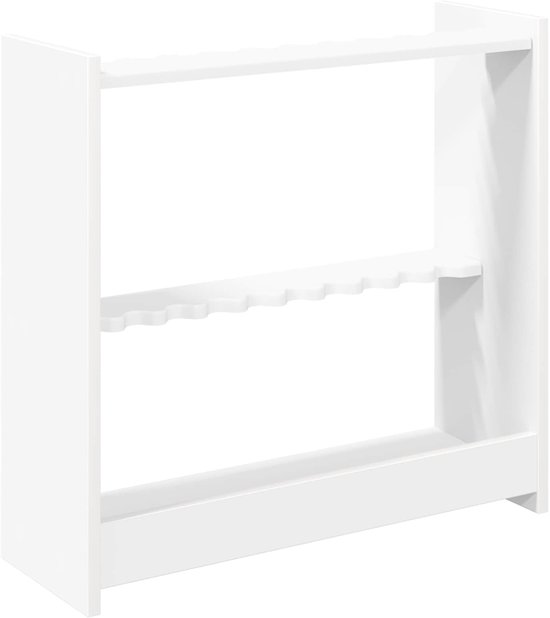 vidaXL - Biljartkeu-stand - Bewerkt - hout - 60 - x - 20 - x - 57 - cm - Wit