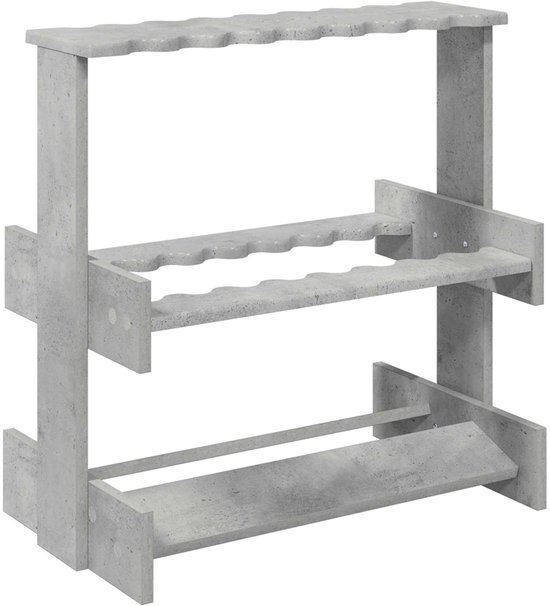vidaXL - Biljartkeu-stand - Bewerkt - hout - 60 - x - 35 - x - 60 - cm - Betongrijs