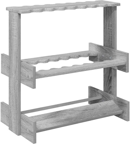 vidaXL - Biljartkeu-stand - Bewerkt - hout - 60 - x - 35 - x - 60 - cm - Grijs - Sonoma