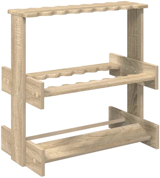 vidaXL - Biljartkeu-stand - Bewerkt - hout - 60 - x - 35 - x - 60 - cm - Sonoma - Eiken