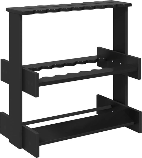 vidaXL - Biljartkeu-stand - Bewerkt - hout - 60 - x - 35 - x - 60 - cm - Zwart