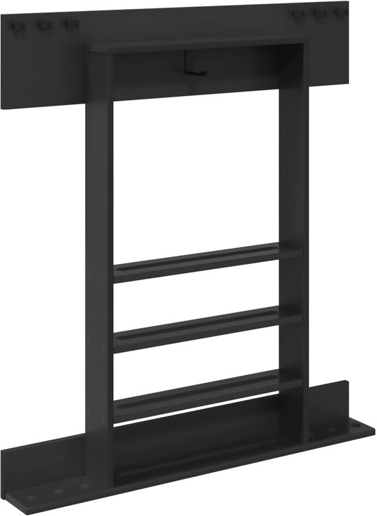 vidaXL - Biljartkeu-stand - Bewerkt - hout - 93 - x - 12 - x - 103 - cm - Zwart