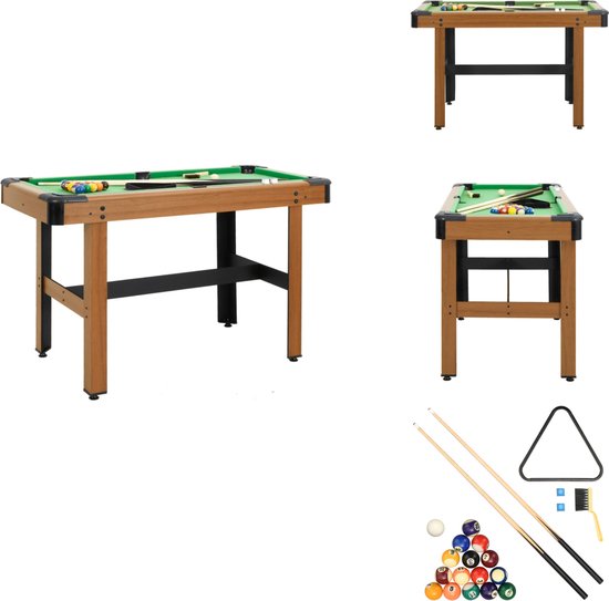 vidaXL Biljarttafel - Biljarttafels - Pooltafel - Pooltafels - Biljarttafel 4 feet 122x61x76 cm bruin van VidaXL