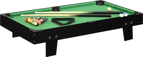 vidaXL - Minipooltafel - 3 - Feet - 92x52x19 - cm - zwart - en - groen van vidaXL