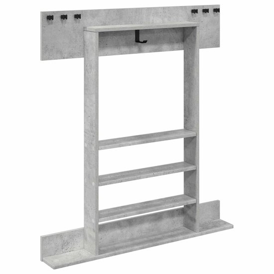 vidaXL - Wandgemonteerde - hengelhouder - Bewerkt - hout - 93 - x - 12 - x - 103 - cm