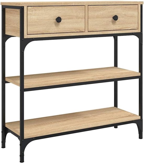 VidaXL Wandtafel 72,5x25x75 cm bewerkt hout sonoma eikenkleurig