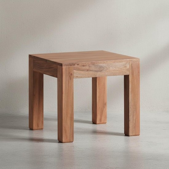 Vierkant acacia 45x45x40 cm, tot 50 kg, acaciabruin