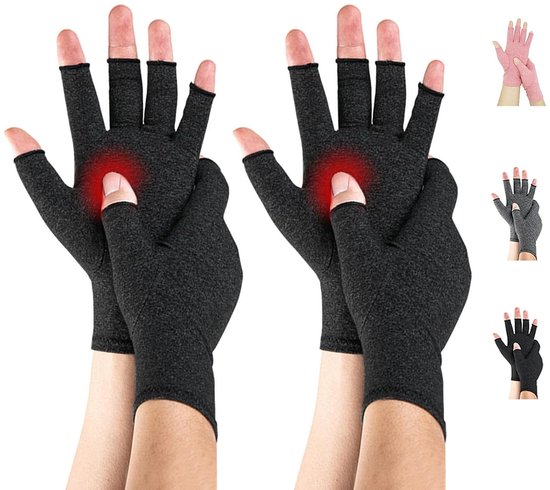 Vingerloze compressiehandschoenen voor artritis, ondersteuning bij Raynaud's, ademend en comfortabel voor dagelijks gebruik en autorijden