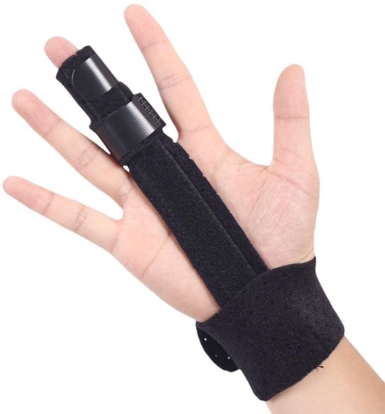 Vingerorthese met kliksysteem voor immobilisatie en behandeling van verstuikingen, links en rechts, handbandage voor rechtzetten