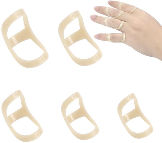 Vingerspalken set van 5, waterdichte kunststof vingerbescherming voor mallet- en artritisvingers, diverse maten voor optimale ondersteuning en comfort