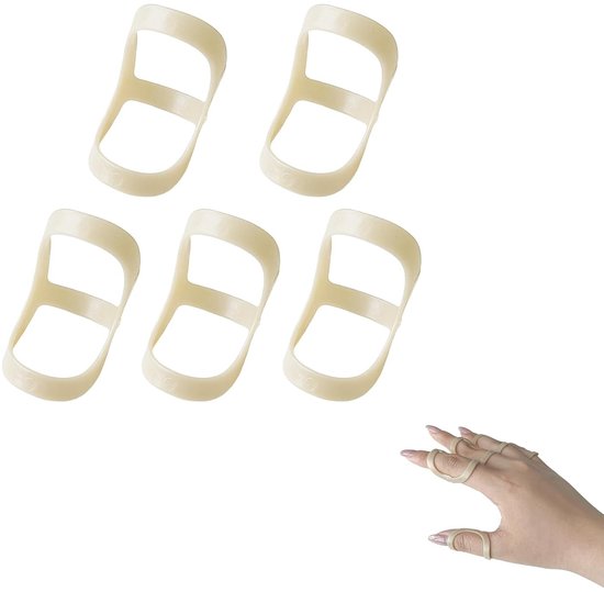 Vingerspalken set van 5, waterdichte kunststof vingerbescherming voor mallet- en artritisvingers, verschillende maten voor optimale ondersteuning en comfort